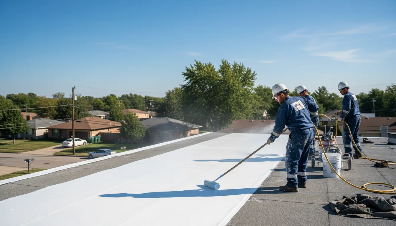 Commercial roof coating in Wedron, IL near me